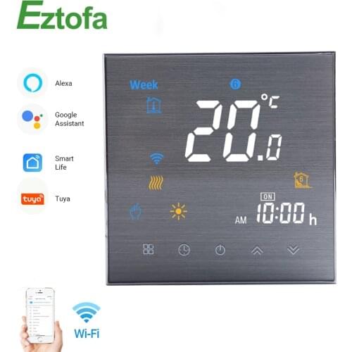 WiFi Smart Thermostat Temperature Controller For Water/Electric Floor Heating Water/Gas Boiler Works With Alexa Google Home