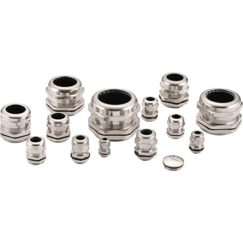 Cable Wire Entry 10PCS PG7 PG9 PG11 PG13.5 PG16 PG19 Metal Strain Relief Brass Cable Gland