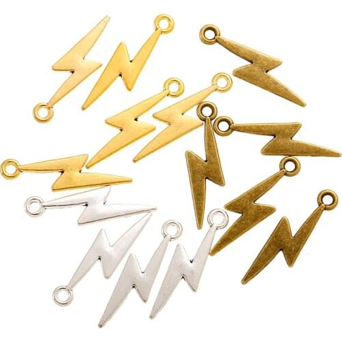 YuenZ 15pcs 2020 New Product lightning Charms Pendant For Metal Alloy Jewelry Marking 28*8mm L109