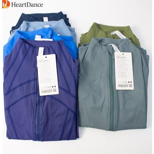 Lulu Autumn Sport Jacket Women Long Sleeve With Thumb Hole Yoga Shirt Zipper Design Fitness Workout Gym Running Training Coats