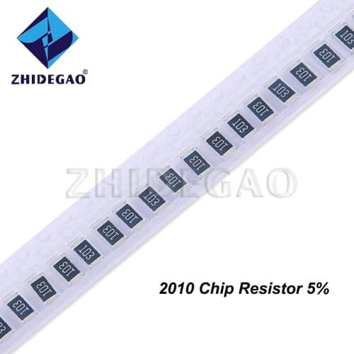 ZHIDEGAO 50pcs 2010 5% 3/4W SMD Chip resistors 0R - 10M 0 10 100 200 470 ohm 0R 10R 100R 200R 470R 1K 2K 4.7K 10K 100K 1M 10M