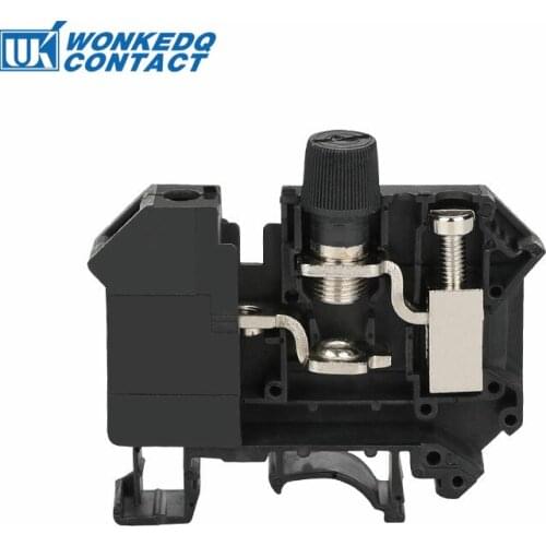 1Pc UK10-DREHSI Fuse LED Electrical Connector UK10 16mm Universal Block With Screw Cap Din Rail Terminal Block UK 10-DREHSILED