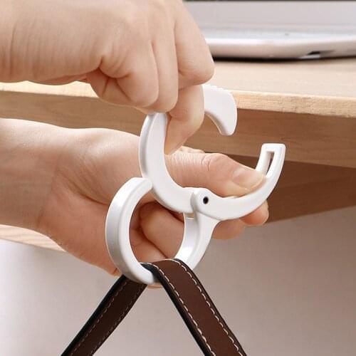 2pcs/set Portable Table Desk Hook for Bag Purse Handbag School Bag Hook Hanger Office Desk Organizer Table Bag Holder S-shaped