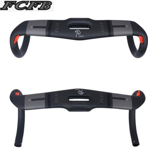 2017 FCFB matt gray black road handlebar internal cable bike handlebar 31.8*400 420 440mm carbon road handlebar cycling parts