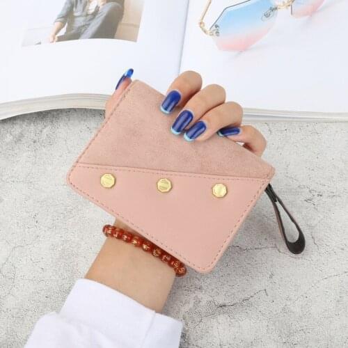 2021 Leather Women Matte Wallet Small and Slim Coin Pocket Purse Women Wallets Cards Holders Luxury Brand Wallets Designer Purse