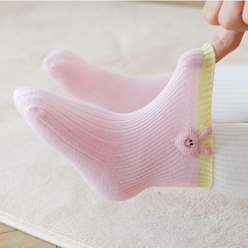 3 Pairs Lot Newborn Infant Cotton knit Socks Boys Girls Spring Autumn Kids Toddler Cute Funny Warm Animal Sock Baby Accessories
