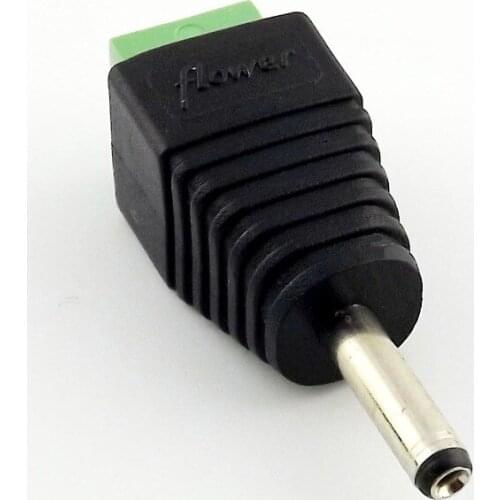 5pcs 3.5x1.35mm Male Plug to AV Video Screw Terminal Connector for CCTV Video Balun Adapter