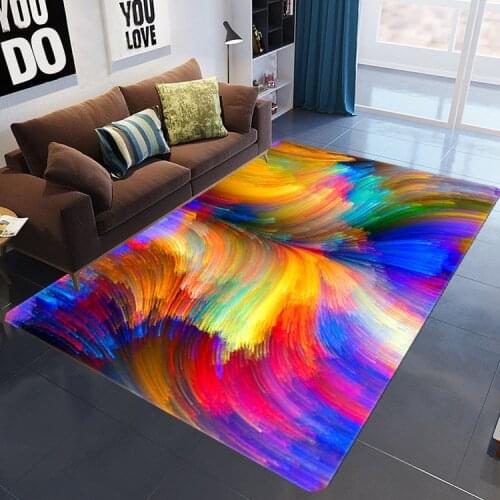 Abstract landscape carpet colorful painting living room large carpet modern soft sofa mat bedroom bedside kids room home mat
