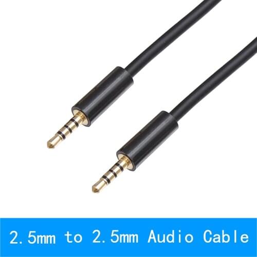 0.2m 1m 2m 4 Pole 2.5mm to 2.5mm Audio Video Cable Jack 2.5 Male Cable