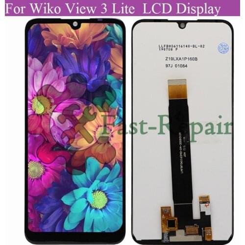Black 6.09" For Wiko View 3 Lite LCD Display With Touch Screen Digitizer Assembly Replacement For Wiko View3 Lite LCD + Tools