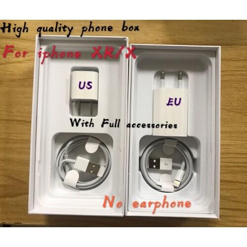DHL 50pcs/lot High Quality US/EU Version Phone Packaging Packing Box Case For i Phone X/XR With Full Accessories Package Box