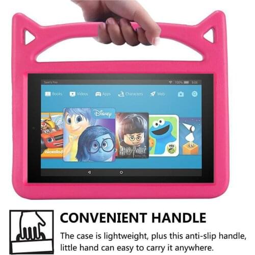 For Amazon Kindle Fire HD 8 2016-2018 8inch Tablet Case Kids EVA Rubber Handle Stand Case Shockproof Cover Children