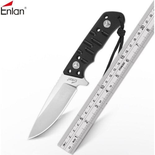 Enlan New EG001 VG10 Fixed Blade Knife G10 Handle Outdoor Camping Hunting Survive Adventure Tactics Straight Knives EDC Tools