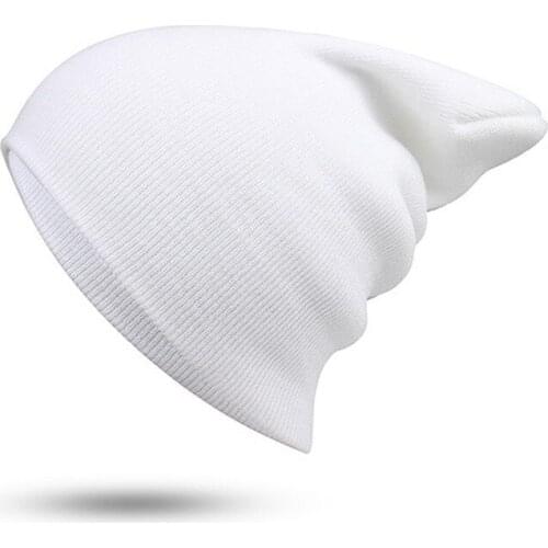 Cotton Winter Hats Outdoor Female Skullies Beanies Unisex Casual Solid Color Knitted Hedging Cap for Adult Hip Hop DIY Headgear