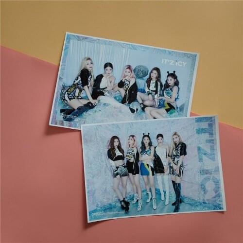 KPOP ITZY ICY Photo Poster Self-adhesive Pictorial Shen Liuzhen Photo Collection Poster YEJI Star Peripheral