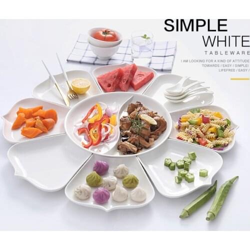 Kitchen Tableware Dinner Bowl Ceramic Chinese Porcelain Dishes And Plates Sets