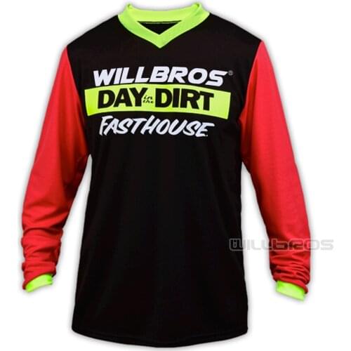 Willbros GP Day In The Dirt Motocross Motorbike Summer T-shirt Mountain Bicycle Offroad Long Sleeve Mens