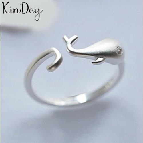 Personality Gothic Vintage Fish Rings For Women Bridal Wedding Engagement Punk Resizable Antique Rings Rock Jewelry