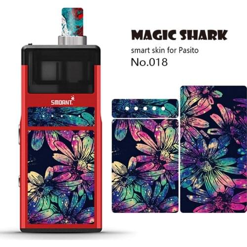 Magic Shark Fashion Zombie Dollar Money PVC Bumpy Vape Case Cover Film Sticker for Smoant Pasito