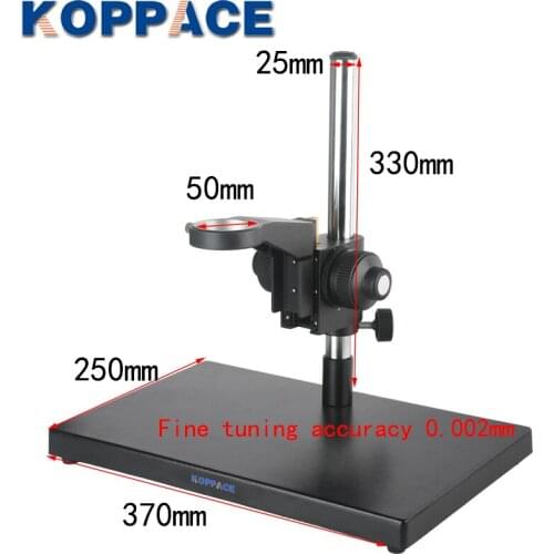 KOPPACE Monocular Microscope Stand Fine-Tuning Accuracy 0.002mm Large Platform Microscope Stand Lens Diameter 50mm