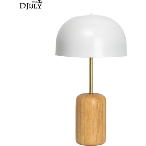 Japanese style mushroom wood metal table lamp for living room bedroom Minimalism study desk lamps makeup table light fixtures