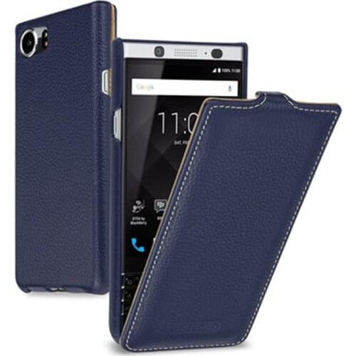 2017 New Genuine Leather Phone Cover for Blackberry KEYone Case Business Up Down Flip Plain Bag for Black Berry PRESS DTEK70 4.5