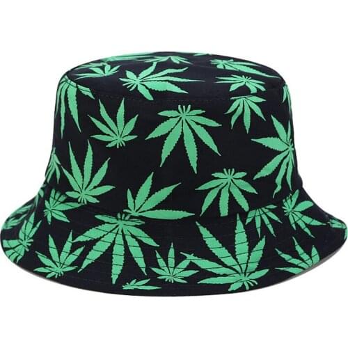 2021 New Cotton Fishing Hat Women Men Hip Hop Cap Couple Maple Leaf Panama Bucket Hat Sun Flat Top Fisherman Hats Boonie Gift