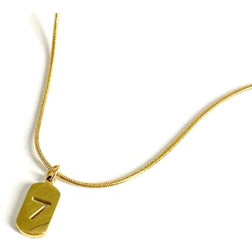 Titanium Steel Lucky Number 7 Necklace Cold Wind Creative Design Simple Temperament Clavicle Durable Chain