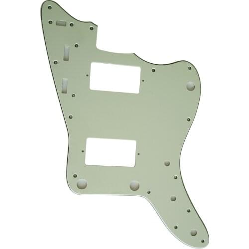 Pleroo Custom Guitar Parts - For Japan Jazzmaster Guitar Pickguard with PAF Humbucker, 3 Ply Mint Green