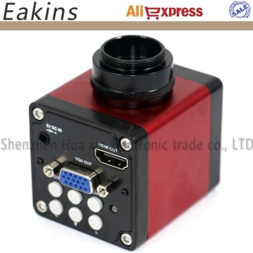 13MP 1/3" CMOS Industry Microscope Camera HDMI VGA Outputs 60F/S 720P +2X Industry Microscope Eyepiece Lens