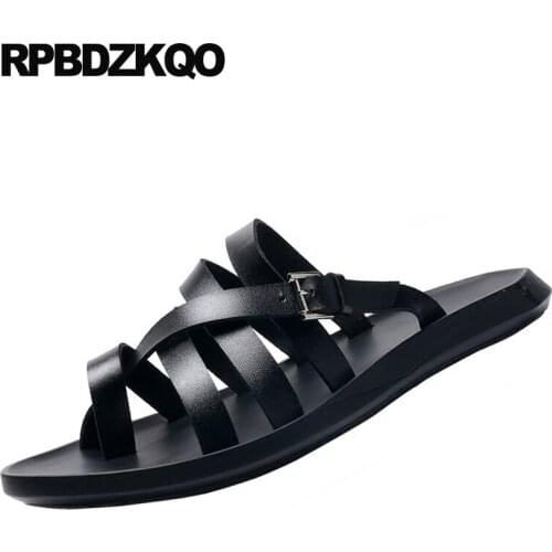 Casual Slip On Water Shoes Slippers Waterproof Beach White Fashion Black Open Toe Slides Mens Sandals 2021 Summer Outdoor Flat