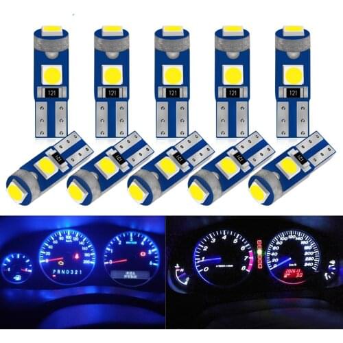 10Pcs T5 Led Bulb W3W Car dashboard light for Buick Regal Lacrosse GL8 ENCORE Enclave En Park Avenue Royaum VERANO