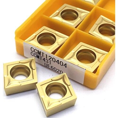 10PCS CCMT120404 VP15TF UE6020 US735 Carbide Inserts Cutter CNC Lathe Turning Tools For Metal Internal Turning Tool CCMT120404