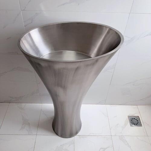 Bathroom sinks stainless steel wash basin gold rectanlar pedestal sinks home improvement homestay hotel villas decoration