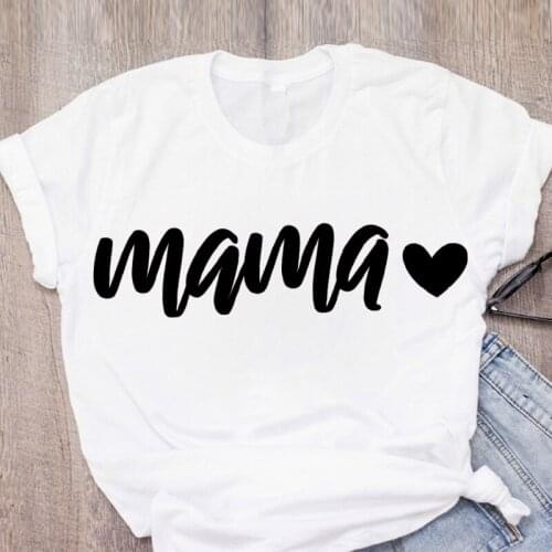Womens Mom Letter Print Casual Summer Short-sleeved White Womens Clothing Tops Tees Hip-hop Streetwear T-shirt Drop Shipping