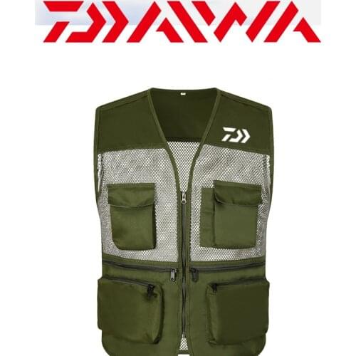 Daiwa Vest Fishing Multi-pocket Vest Men Fishing Vest Photography Outdoor Climbing Breathable Mesh Photography Vest Customizable