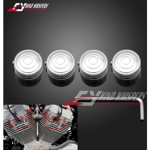 4XPCS motorcycle Modified Circle engine decoration Cover Screw For Harley sportster 883 1200 Dyna Softtiail Glide Raod King