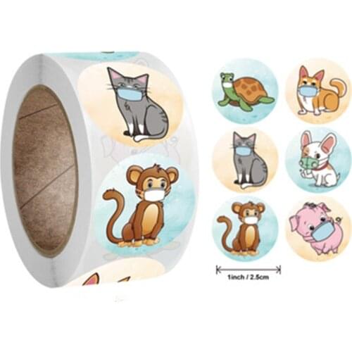 500pcs/roll Cute Words Stickers for Kids Teacher Reward Stickers School Classroom Supplies 1 inch Round Encourage Stickers