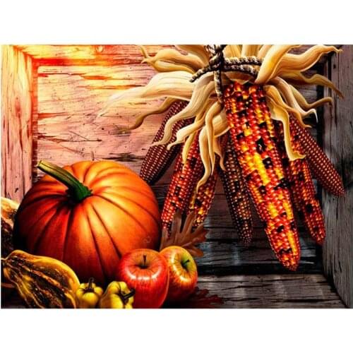 5d Diy Diamond Painting Full Square Round Cross Stitch fruit Holiday Thanksgiving Diamond Embroidery Wedding Decoration L518