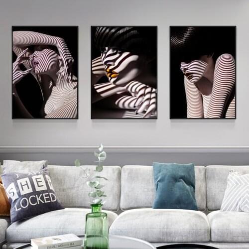 Abstract Nordic Lady Oil Painting Digital DIY Home Decoration Painting on Canvas Frameless Digital Oil Painting Poster