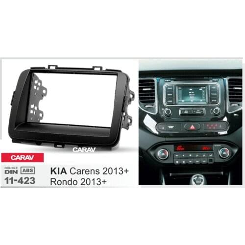 CARAV 11-423 Top Quality Radio Fascia for KIA Carens 2013+ Rondo 2013+ Stereo Fascia Dash CD Trim Installation Kit