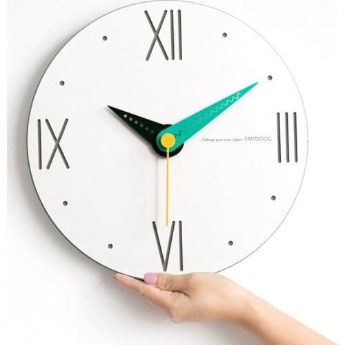 Roman Digital Wall Clock Modern Design Simple Wall Clock Living Room European Children Bedroom Kitchen Home Decoration AA50ZB