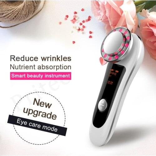 Skin care instrument beauty rejuvenation and acne ultrasonic lifting EMS phototherapy ion cleaning massager