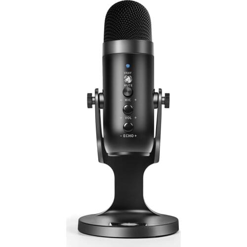 2021 New USB Condenser Microphone for Computer PC Mic Stand POP Filter To Gaming Streaming Podcasting Recording Headphone