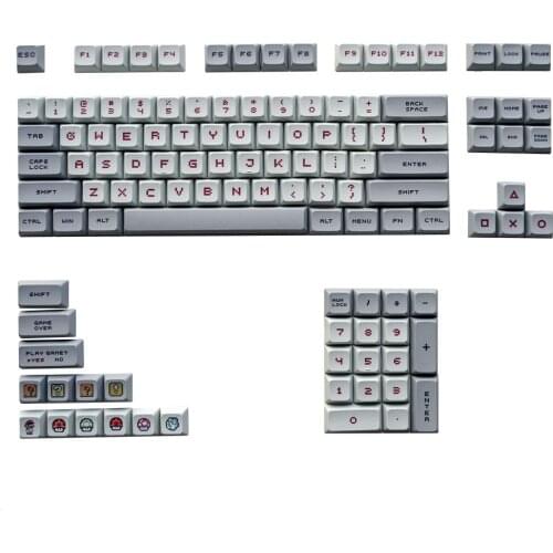 PBT Sublimation Theme XDA Keycap For GH60 GK61 GK64 84 96 87 104 108 Mechanical Keyboard XDA ball cap Cartoons personality Anime