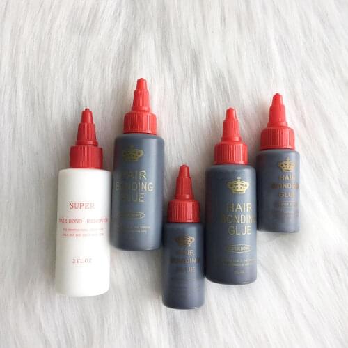 Mrshair Bundle Glue Hair Weft Bonding Hair Wig Glue For Weaving Hair Extension Tools Natural Hair Glue Black Color 1/2/4 floz