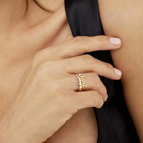 Personalized Name Ring Custom Letter Initial Ring with Heart Gold-Plated Copper Nameplate Ring for Women Girls