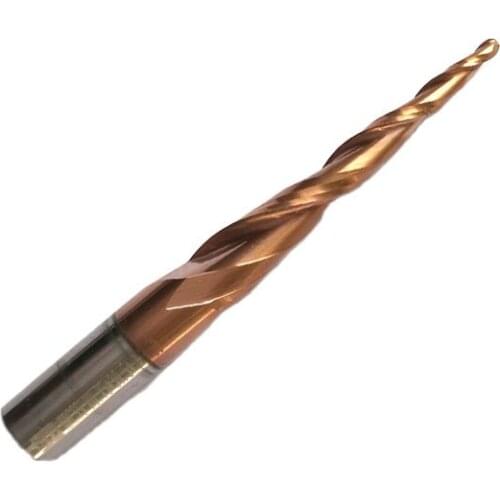 1pc R0.75*D6*30.5*50L*2F HRC55 Tungsten solid carbide Coated Tapered Ball Nose End Mill taper and cone endmills