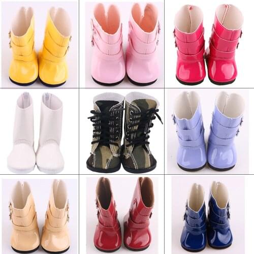 Doll Shoes Boots Rainboots PU Boots Fit 18 Inch American Doll &43 Cm Born Baby Reborn Generation,Girls Toy Gift Russia DIY