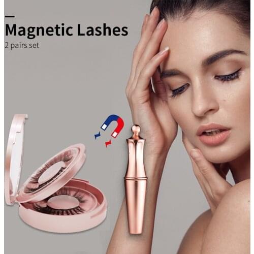 Wholesale 10/20/30pcs 2 Pairs Magnetic Eyelashs set new Waterproof Long Lasting Eyelash Extension wholesale Magnetic Lashes Set